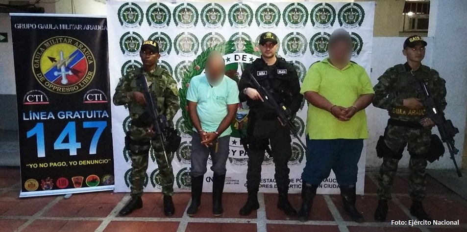 Capturados extorsionistas en Arauca