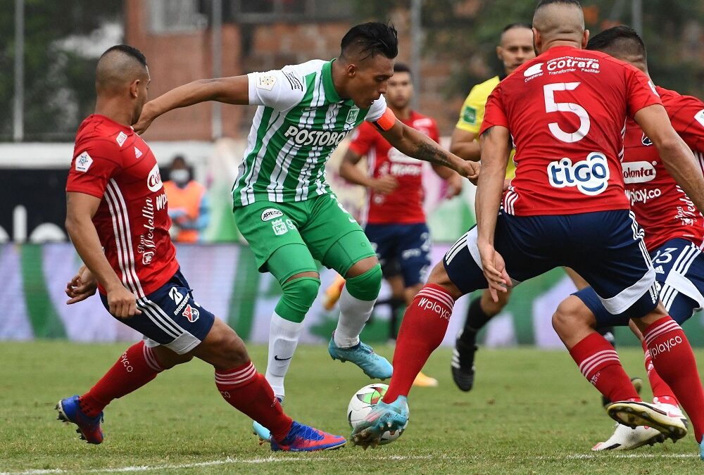 Flojo: Independiente Medellín no fue capaz de ganarle al Atlético Nacional con nueve hombres