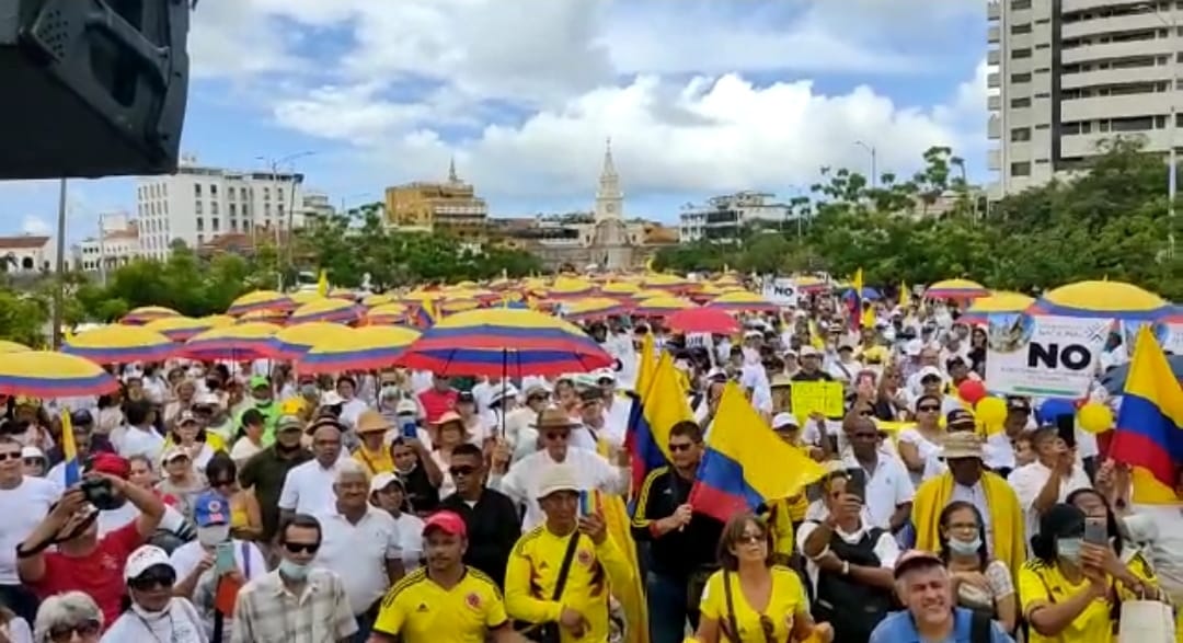 Cartagena se manifestó en contra de la reforma tributaria presentada por el gobierno Petro