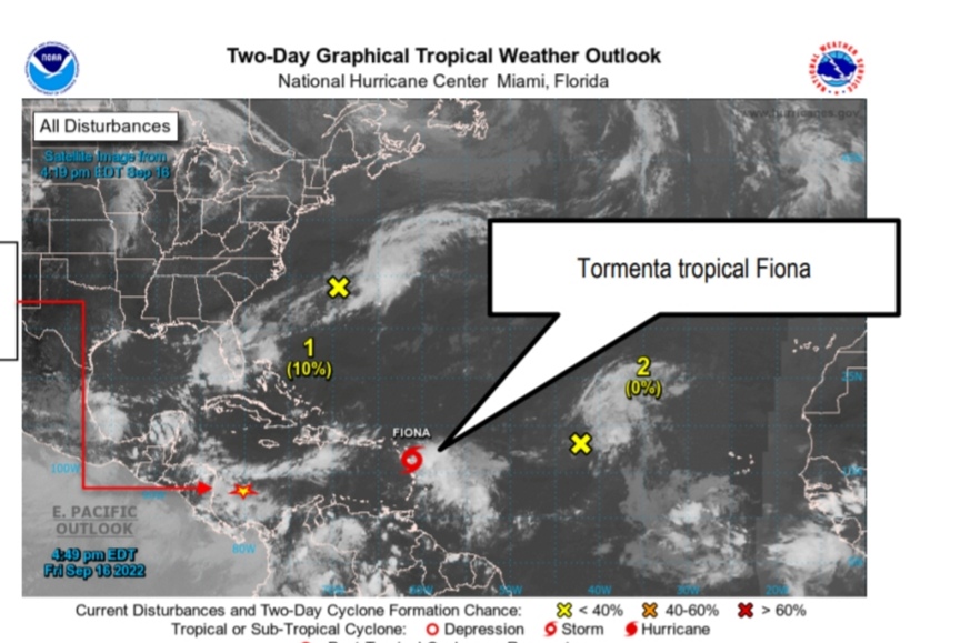 IDEAM anuncia el acercamiento de la Tormenta Tropical Fiona