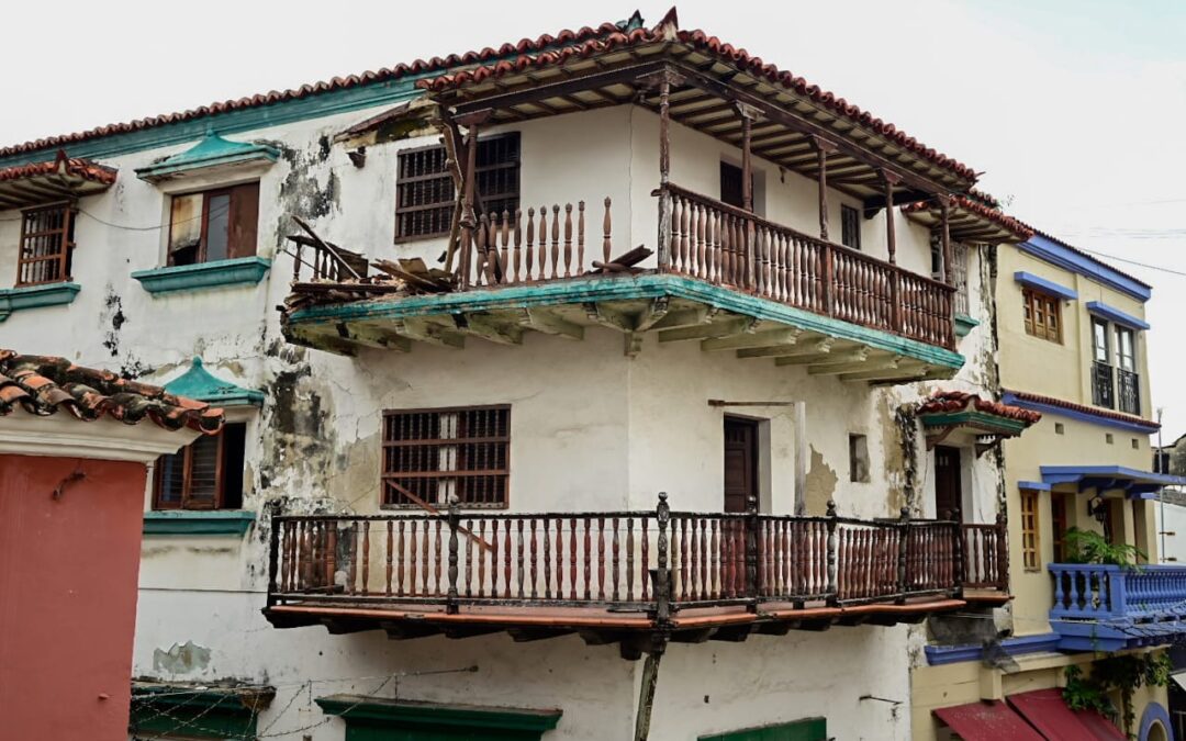 Se desplomó parte de un balcón del Centro Histórico de Cartagena