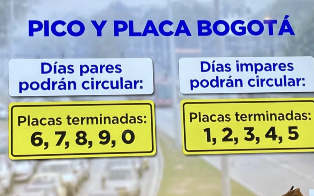 A partir de hoy 10 de enero cambia el pico y placa en Bogotá