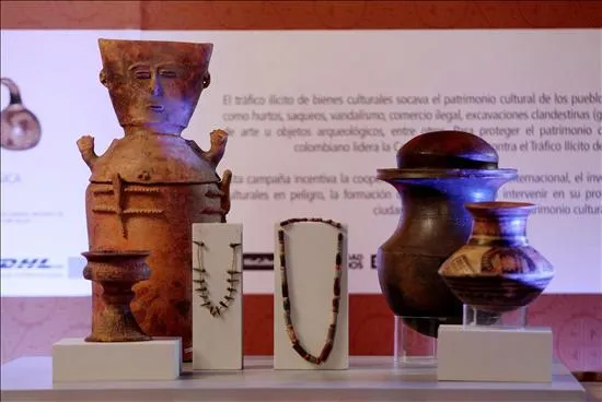 Colombia recupera su patrimonio arqueológico con 180 piezas repatriadas desde Italia.