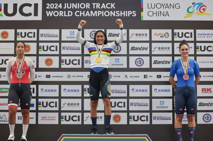 Stefany Cuadrado se coronó campeona junior en la velocidad, 500m CRI y el keirin.