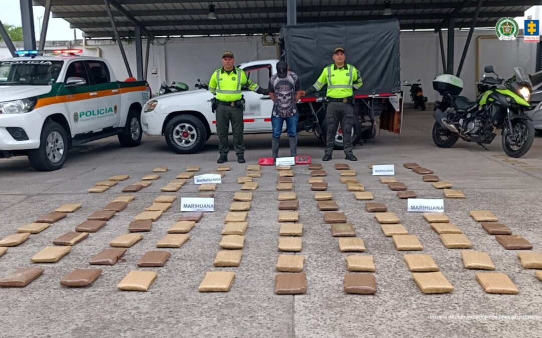 Capturan a hombre con más de 110 kilos de marihuana y cocaína en vías de Casanare